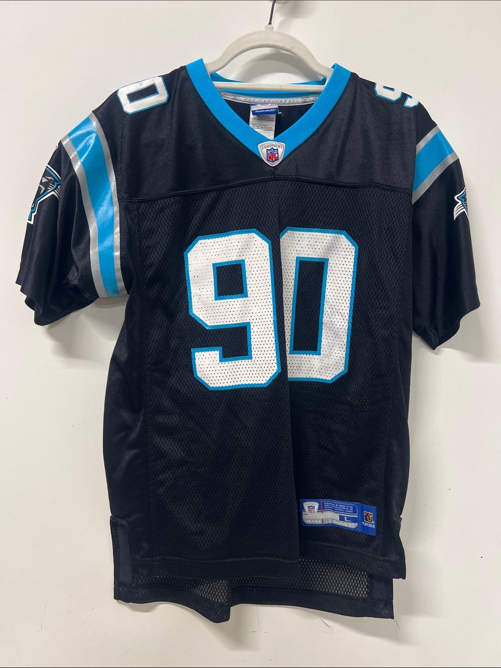 NFL Reebok, Carolina Panthers, Youth Large, Football Jersey, #90, Peppers